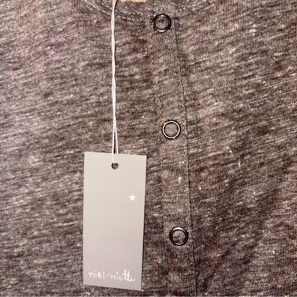 Nordstrom Miki Miette Gray Blouse ~ Size - 10Y Short Sleeve - Picture 5 of 9